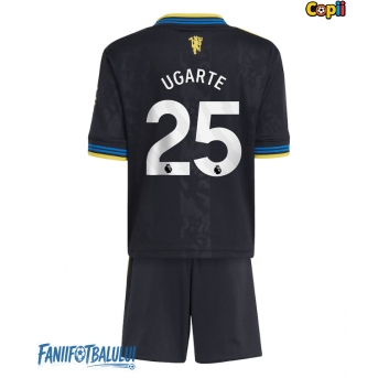 Manchester United Manuel Ugarte #25 Echipament de Fotbal Replică 2025-26 Copii Treilea (+ Șorturi)